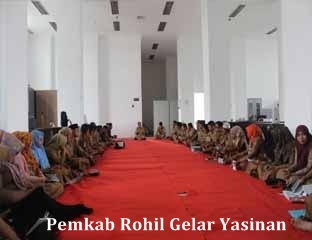 Dua Bulan Tempati Gedung Baru, Pemkab Rohil Gelar Yasinan