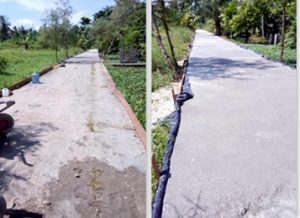 PEMBANGUNAN JALAN DI DEPAN PLTD PULAU BARU,SAMPING PUJA SERA DI DUGA MENGUNAKAN DANA ASPIRASI DPRD RIAU THN 2016