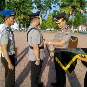 Kapala Polisi Resort Rohil Lantik Kapolsek Bangko Pusako Yang Baru.