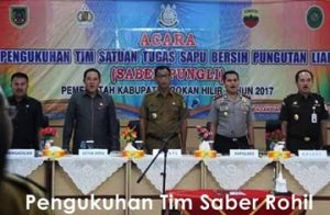 Satgas Saber Pungli Kab.Rohil  Dikukuhkan Di Lantai IV Kantor ( BPKAD ) Badan Pengelola Keuangan dan Aset Daerah