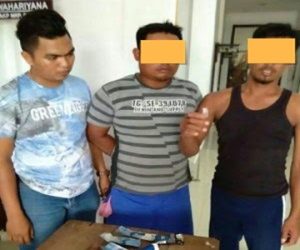 Diduga Transaksi Narkoba,2 Pria Ini Masuk Dapur Tak Berasap Di MaPolsek Sinaboi.