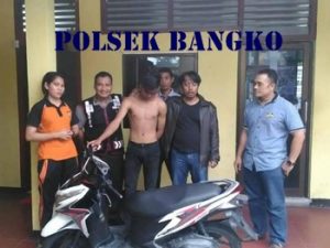 Polsek Bangko Tangkap Curanmor.Pelaku dan Barang Bukti diamankan