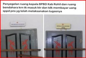 SPPD Belum Dibayar, Kasi Unit Darurat BPBD Palang Ruangan Kaban Bagian Keuangan.