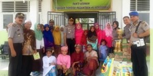 Polsek Bangko Beri Bantuan Sembako KePanti Asuhan dan Ponpes