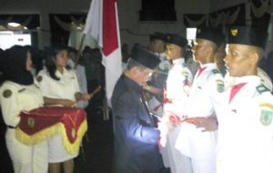 Sekda rohil kukuhkan Pasukan Pengibar Bendera Pusaka