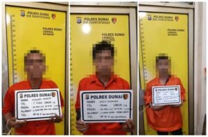 Tim Opsnal Sat Reskrim Polres Dumai , Berhasil melakukan penangkapan terhadap 5 ( Lima ) tersangka pengedar uang palsu