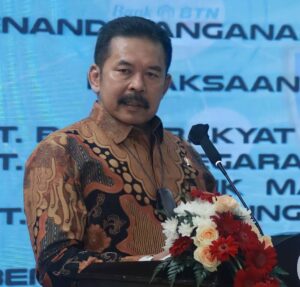 Jaksa Agung RI Memberikan Sambutan dalam acara penandatanganan nota kesepahaman tentang sinergi pencegahan fraud pada Bank milik Negara