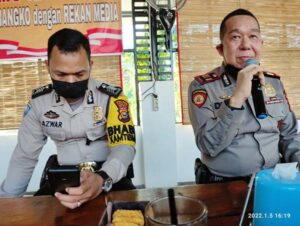 Kapolsek Bangko Dan Jurnalis Siap Bersinerji Sukseskan Vaksin
