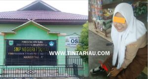 Di duga Kepsek SMPN 7 Dumai Arogan Seorang siswi Merokok dan Pacaran di sekolah Tuding Wartawan Lakukan Pemerasan