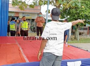 Kapolres Dumai Tanggapi Laporan Wartawan Tintariau.com , Diduga Pentas Hiburan Menutup Bodi jalan Air Bersih Kota Dumai