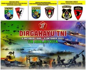 Keluarga Besar FKPPI – GM FKPPI – KBPP POLRI Kabupaten Rokan Hilir Mengucapkan Dirgahayu TNI Yang Ke 77 Tahun