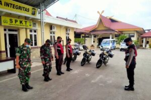 TNI – POLRI Patroli Gabungan Sinergitas , Dalam Rangka Hari Buruh Internasional (May Day) Di Kota Dumai