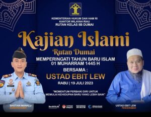 Bangkitkan Semangat Warga Binaan, Ustad Ebit Lew Berikan Tausiyah di Rutan Dumai