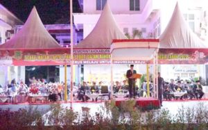 Bupati Rohil Lepas Peserta Pawai Obor Malam Taptu