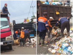Tumpuk Sampah di Bagan Batu, Kadis DLH Rohil Pedagang di Pasar Buang Sembarangan Di Pinggir Torotoar Jalan