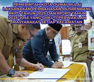 Musyawarah Rencana Pembangunan Kota Dumai ini dibuka secara langsung oleh Wali Kota Dumai H. Paisal, SKM, MARS