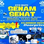 BPJS Kesehatan Cab.Dumai Lakukan ”Senam Sehat ” Bekerjasama Car Free Day di Jalan HR Soebrantas Bukit Gelanggang