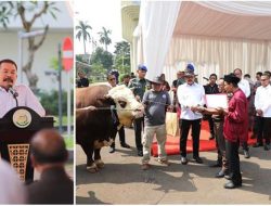 Secara Simbolis Kejaksaan Agung RI Serahkan Hiwan Qurban Hari Raya Idul Adha 1446 H/2025 M ”37 ekor sapi, 9 ekor kambing dan 1 ekor domba”