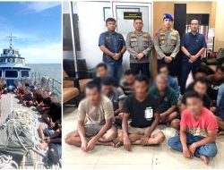 Patla Terpadu Jaringan Sriwijaya BC 9002 Dumai Berhasil Menggagalkan Dan Mengamankan Dua KM Muatan KayuTeki