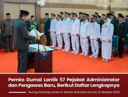57 Pejabat Struktural dan Fungsional Pemko Dumai Tempati Posisi Baru Dan Daftar Lengkap Nama Pejabat Yang Dilantik