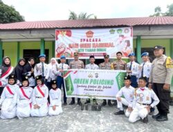 Polres Dumai Gelar Green Policing, Edukasi Siswa MTs YAMAS Bukit Kapur tentang Cinta Lingkungan