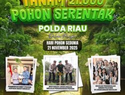Polda Riau Gelar Workshop Green Policing untuk 311 Ketua OSIS se-Riau dan Penanaman 21.000 Pohon Serentak 10–21 November