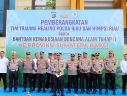 Bantuan Tahap II, Polda Riau Berangkatkan Tim Trauma Healing, Logistik dan Alat Berat ke Agam Sumatera Barat