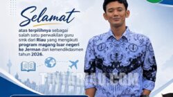 Rahmad Hidayat,ST Guru SMKN 3 Dumai Lolos Seleksi Magang Ke TU Dresden Jerman