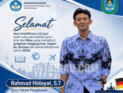 Rahmad Hidayat,ST Guru SMKN 3 Dumai Lolos Seleksi Magang Ke TU Dresden Jerman