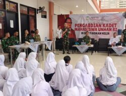 DANDIM 0321/ROHIL SAMBUT POSITIF PENGABDIAN KADET UNHAN RI DI SEKOLAH RAKYAT, TANAMKAN JIWA BELA NEGARA DAN KEPEDULIAN SOSIAL
